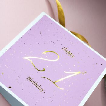 Gold Dust | Personalised Age Foiled Birthday Card, 3 of 5