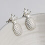 Sterling Silver Pineapple Studs, thumbnail 2 of 4