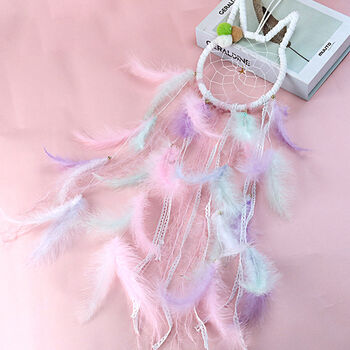 Bunny Rabbit Pastel Dream Catcher Decor For Baby's Room, 2 of 6