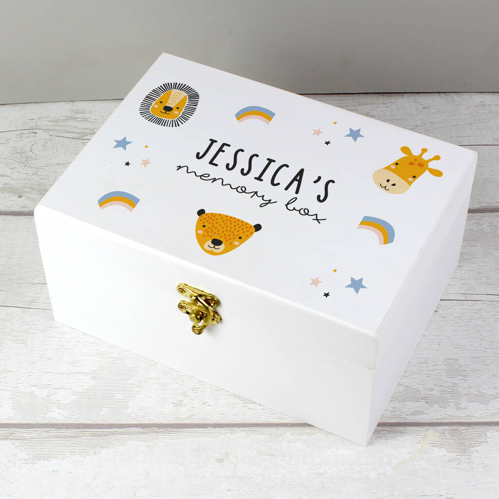 Personalised Safari Animal Keepsake Box, 1 of 5