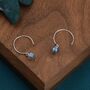 Sterling Silver Genuine Labradorite Dangle Earrings, thumbnail 4 of 12