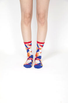 Parrot Sheer Socks Red Cuff, 3 of 5