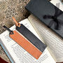 Couples Set Of Leather Bookmarks With Heart Detail, thumbnail 2 of 4