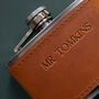 Personalised Couples Leather Hip Flask Gift Set, thumbnail 3 of 6