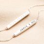 Personalised Horizontal Bar Bracelet In Silver, thumbnail 1 of 3