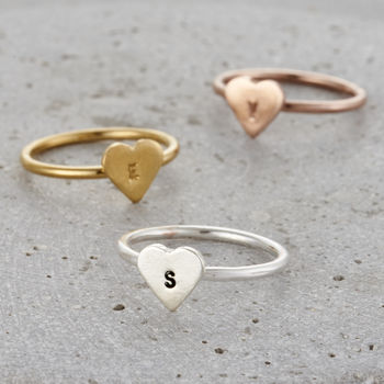 Personalised Mini Heart Ring, 2 of 5