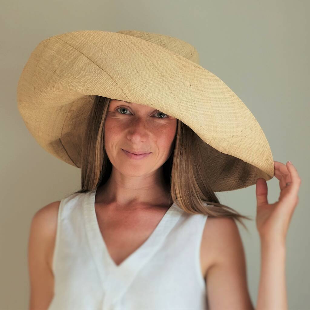 large brim fold up straw hat by plum & ivory | notonthehighstreet.com