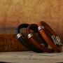 Personalised Classic Silver And Leather Bracelet, thumbnail 5 of 12