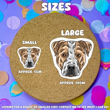 Personalised American Pitbull Dog Portrait Stickers, 3 of 10
