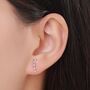 Sterling Silver Gingerbread Man And Candy Cane Stud Earrings, thumbnail 3 of 11