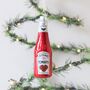 Glass Ketchup Bottle Christmas Decoration, thumbnail 1 of 2