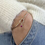 Friendship Knot Bangle With Birthstone Hearts, thumbnail 3 of 10