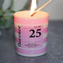 Personalised Pastel Stripe Scented Natural Wax Candle, thumbnail 2 of 9