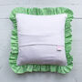 Striped Bow Frill Cushion, thumbnail 7 of 8