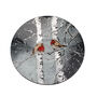 Glass Bowl With Painted Christmas Robin Design, thumbnail 1 of 2