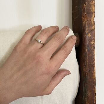 'Sylvie' Salt And Pepper Diamond Engagement Ring, 10 of 11
