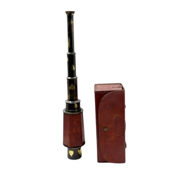 17 Inch Bronze Telescope With Leather Case, 4 of 7