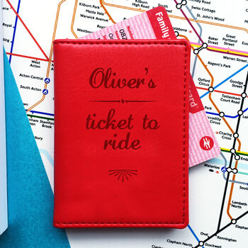 Ticket To Ride Personalised Oyster Travel Card Cover, 3 of 11