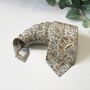 Liberty Tie In Mustard Yellow And Blue Floral Motif, thumbnail 4 of 6