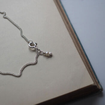 Birthstone Initial Necklace In Sterling Silver, 6 of 10