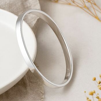 Personalised Heavy Sterling Silver Bangle, 3 of 10