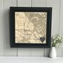 Personalised Memorial Location Map Printed On Wood, thumbnail 7 of 10