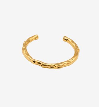 Kin Molten Gold Structured Bangle, 3 of 6