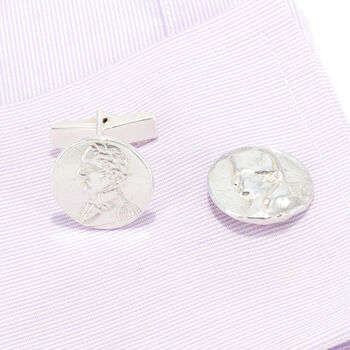 Duke Of Wellington And Napoleon Cufflinks In Silver, 2 of 2