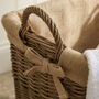 Wicker Storage Basket With Hessian Lining, thumbnail 3 of 3
