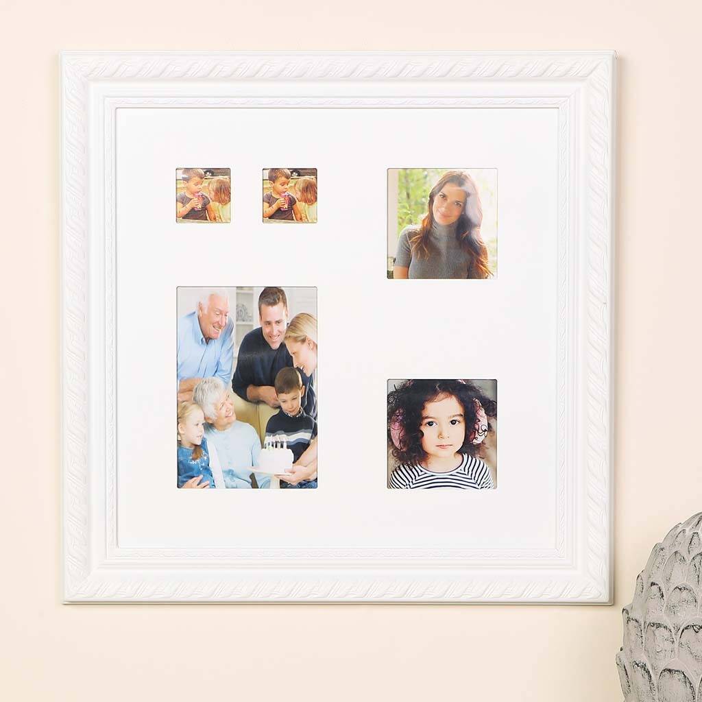 Antique White Multi Photo Frame By Dibor