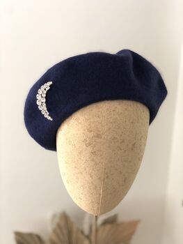 Navy Beret With Optional Veil And Accessories, 7 of 12
