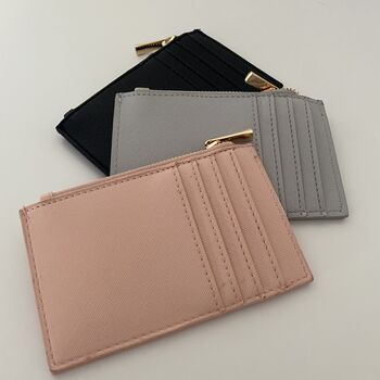 Personalised Saffiano Leather Card Holder Wallet Purse, 4 of 5