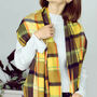 Personalised Check Hand Twist Fringe Scarf, thumbnail 3 of 7