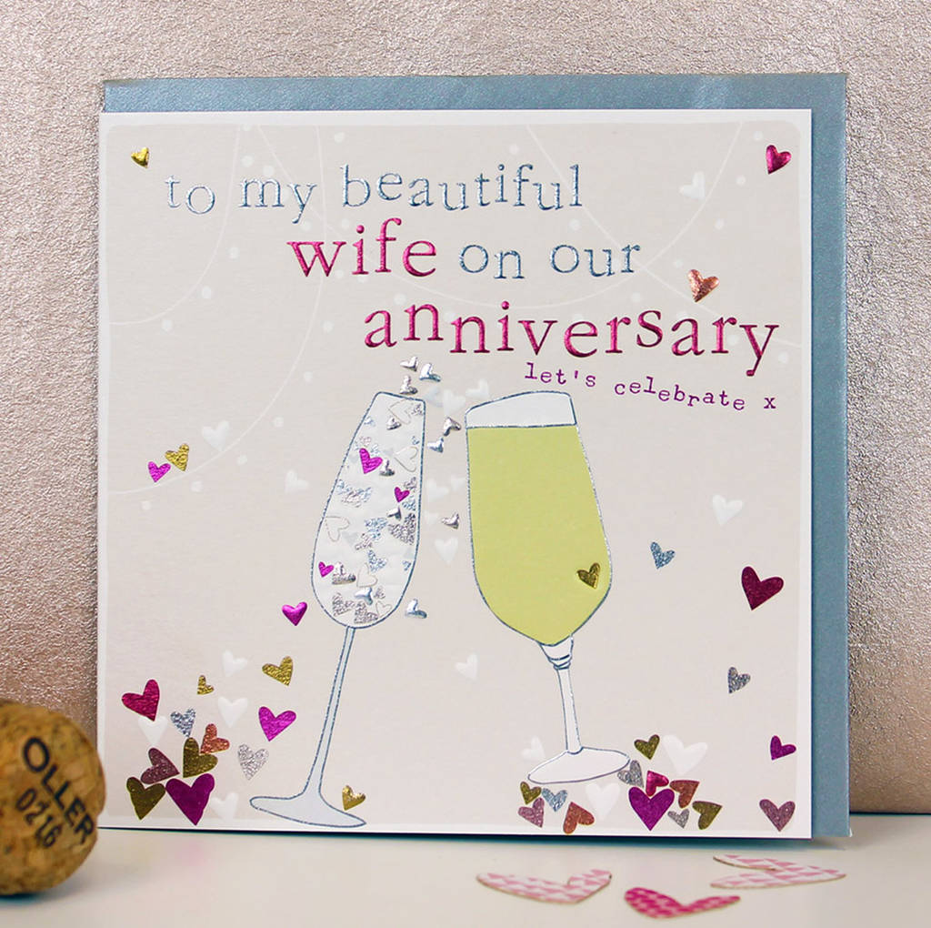 husband/wife anniversary card by molly mae | notonthehighstreet.com