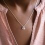 Sterling Silver Letter And Star Birthstone Necklace, thumbnail 2 of 12