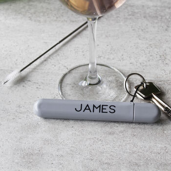 Personalised Eco Friendly Metal Straw Keyring For Him, 7 of 10