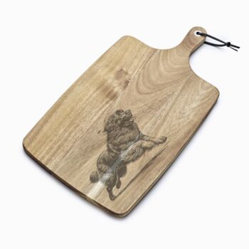 Personalised Leonberger Engraved Acacia Serving Board, 5 of 10