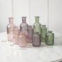 Coloured Glass Bottle Vase Collection, thumbnail 1 of 2