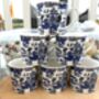 Set Of Six Palace Mugs In Blue Willow Design, thumbnail 1 of 9