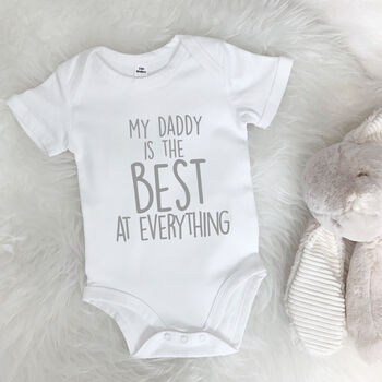 'My Daddy Is The Best…' Personalised Babygrow, 5 of 8