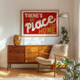 There's No Place Like Home Retro Horizontal Wall Print, thumbnail 6 of 8