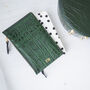Personalised Zip Card Holder Croc Leather, thumbnail 1 of 12