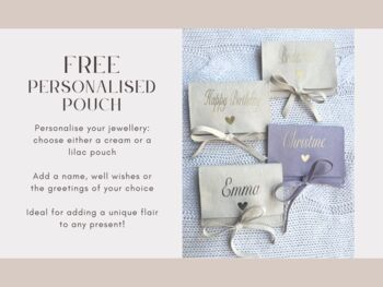 Dainty Front Back Earring Set With Personalised Pouch, 9 of 9