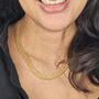18k Gold Vermeil Plated Woven Necklace, thumbnail 3 of 7