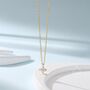 Sterling Silver Four Cz Hydrangea Flower Pendant Necklace, thumbnail 3 of 12