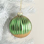 G Decor Glass Green And Gold Christmas Decoration, thumbnail 1 of 4