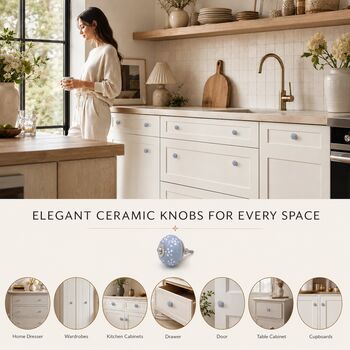Skydew Speckled Round Shaped Ceramic Knob, 2 of 8