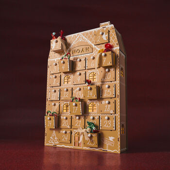 Wooden Gingerbread House LED Advent Calendar, 2 of 9