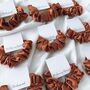 Bridesmaid Rust Satin Scrunchie, thumbnail 1 of 2