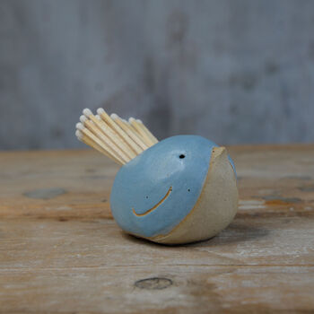 Bird Match Striker Pot In Cornflower Blue, 8 of 9